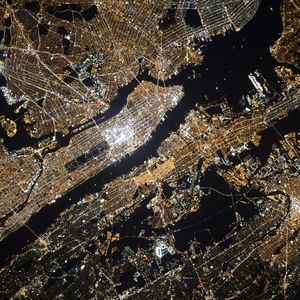 New York City as seen by a russian cosmonaut