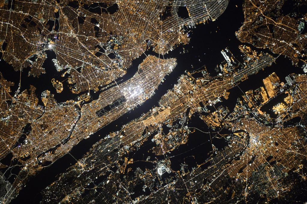 New York City as seen by a russian cosmonaut