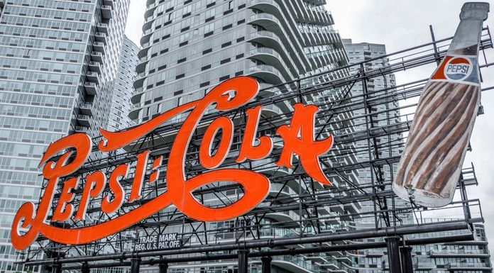 Where is the big Pepsi Cola billboard in New York City?