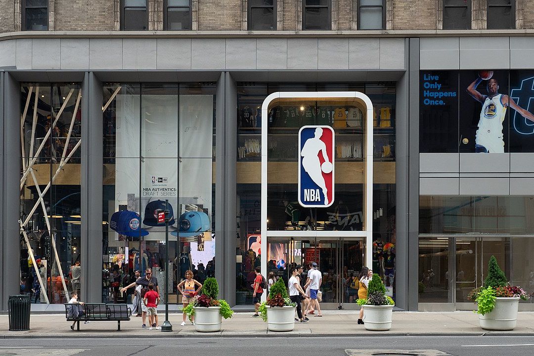 Facade of the NBA Store in New York