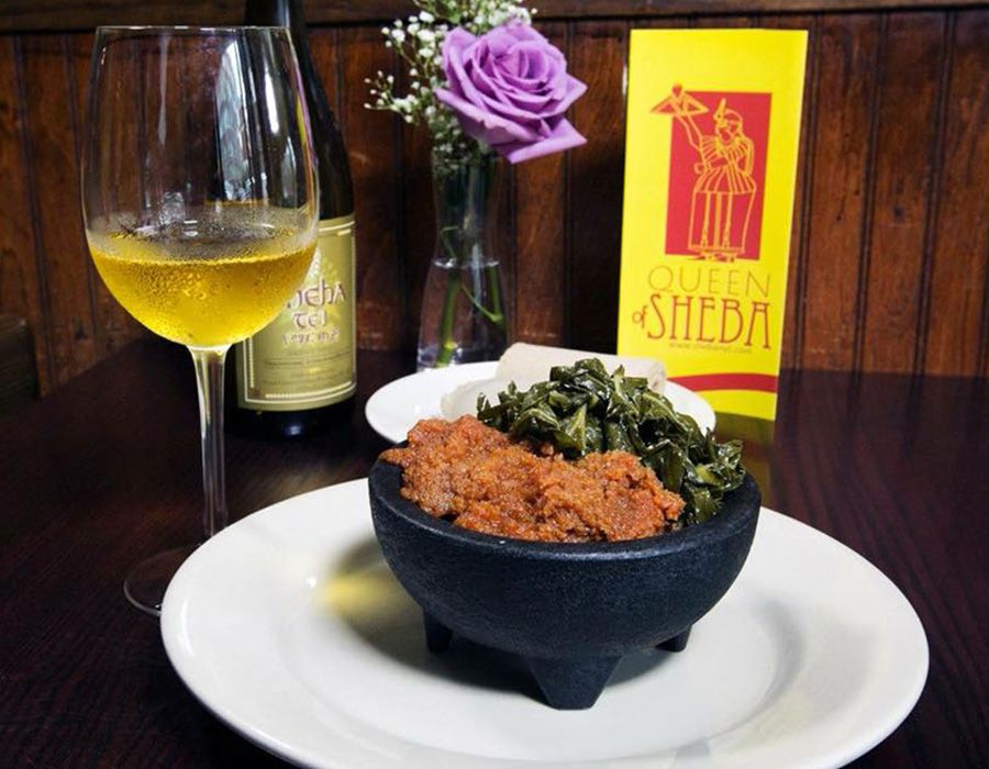 Traditional Ethiopian dish in a New York restaurant