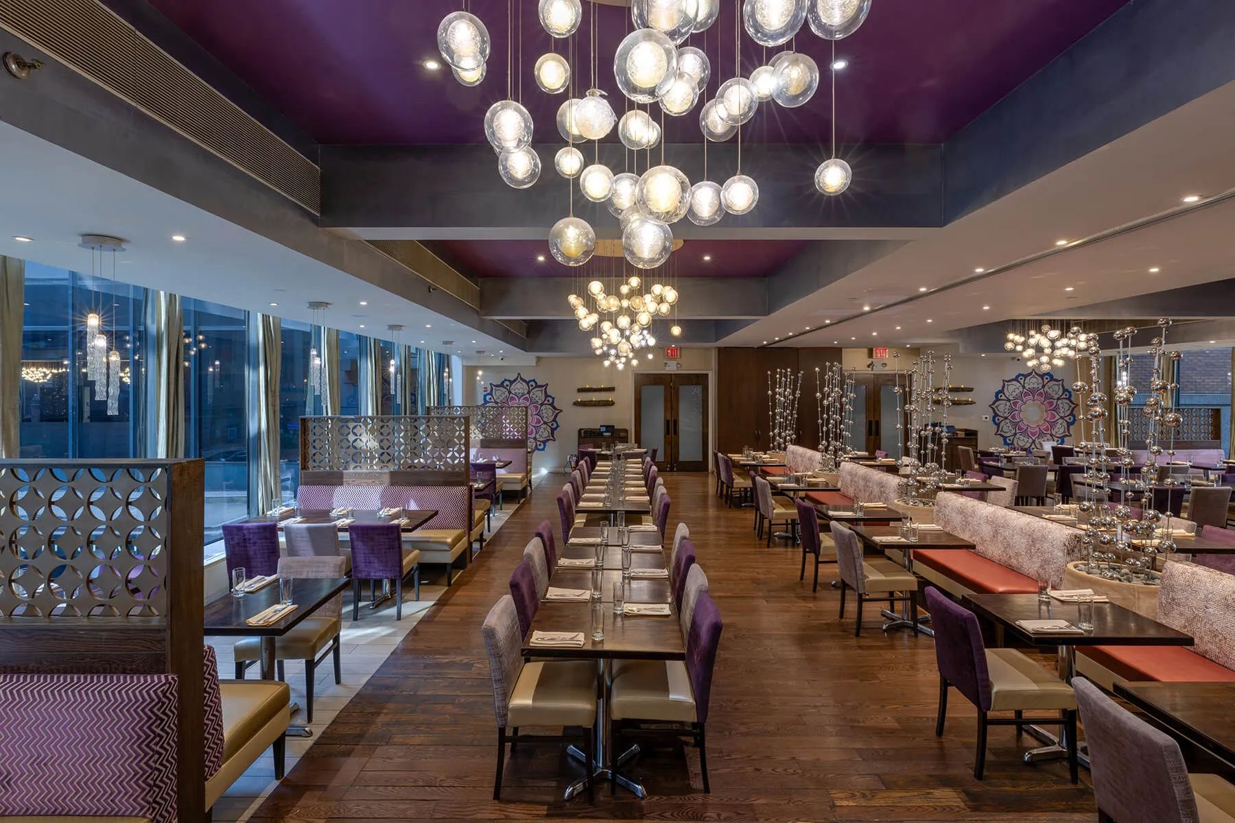 Interior of the Utsav restaurant in New York