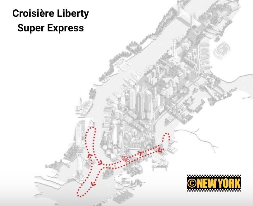 Map of the Liberty Super Express cruise in New York