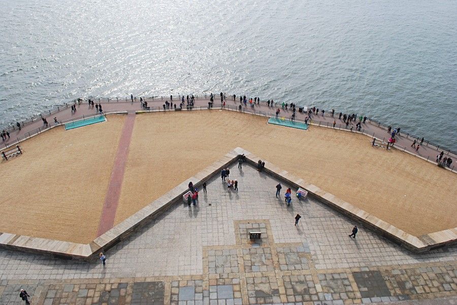 View from the crown of the Statue of Liberty