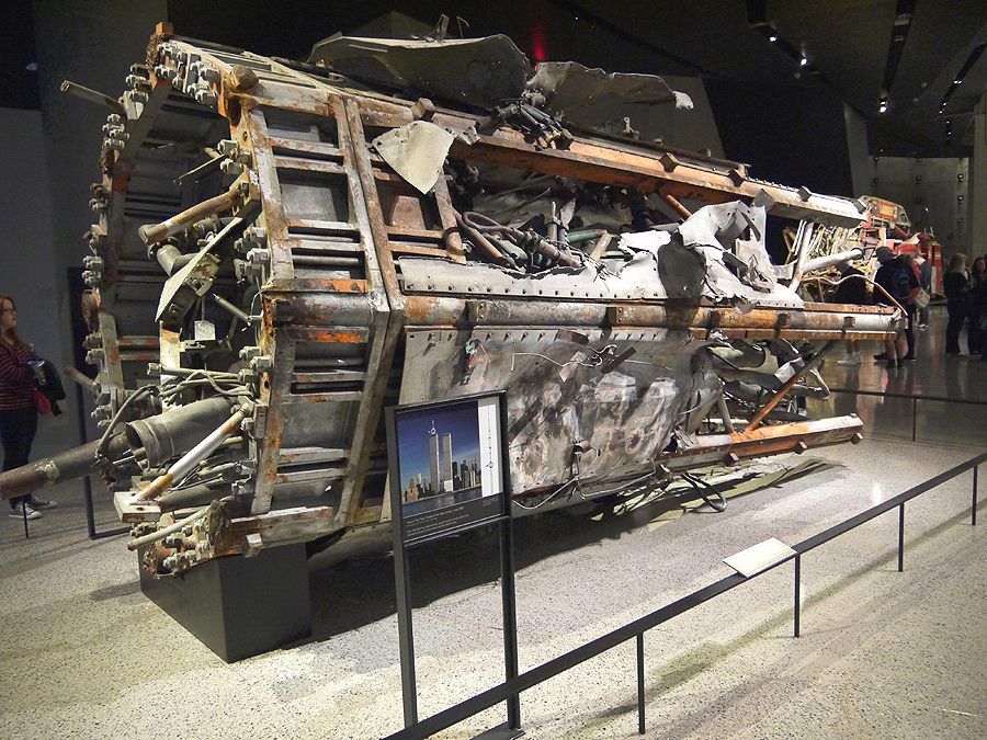 Debris from the antenna of WTC1 tower at the 9/11 Museum