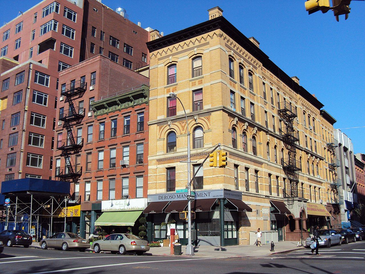 Buildings in Harlem Manhattan New York