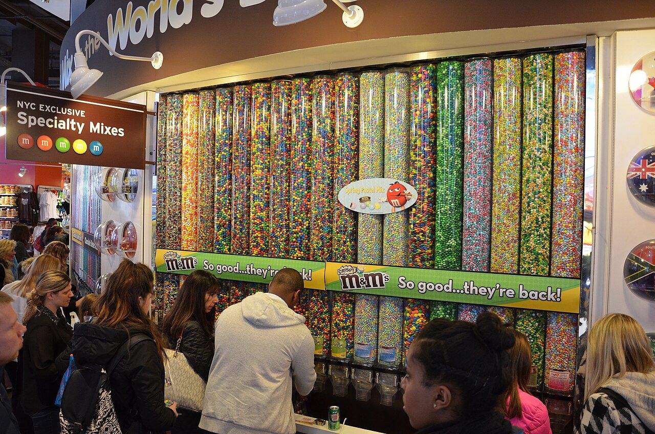 Interior of the M&M's Store in New York