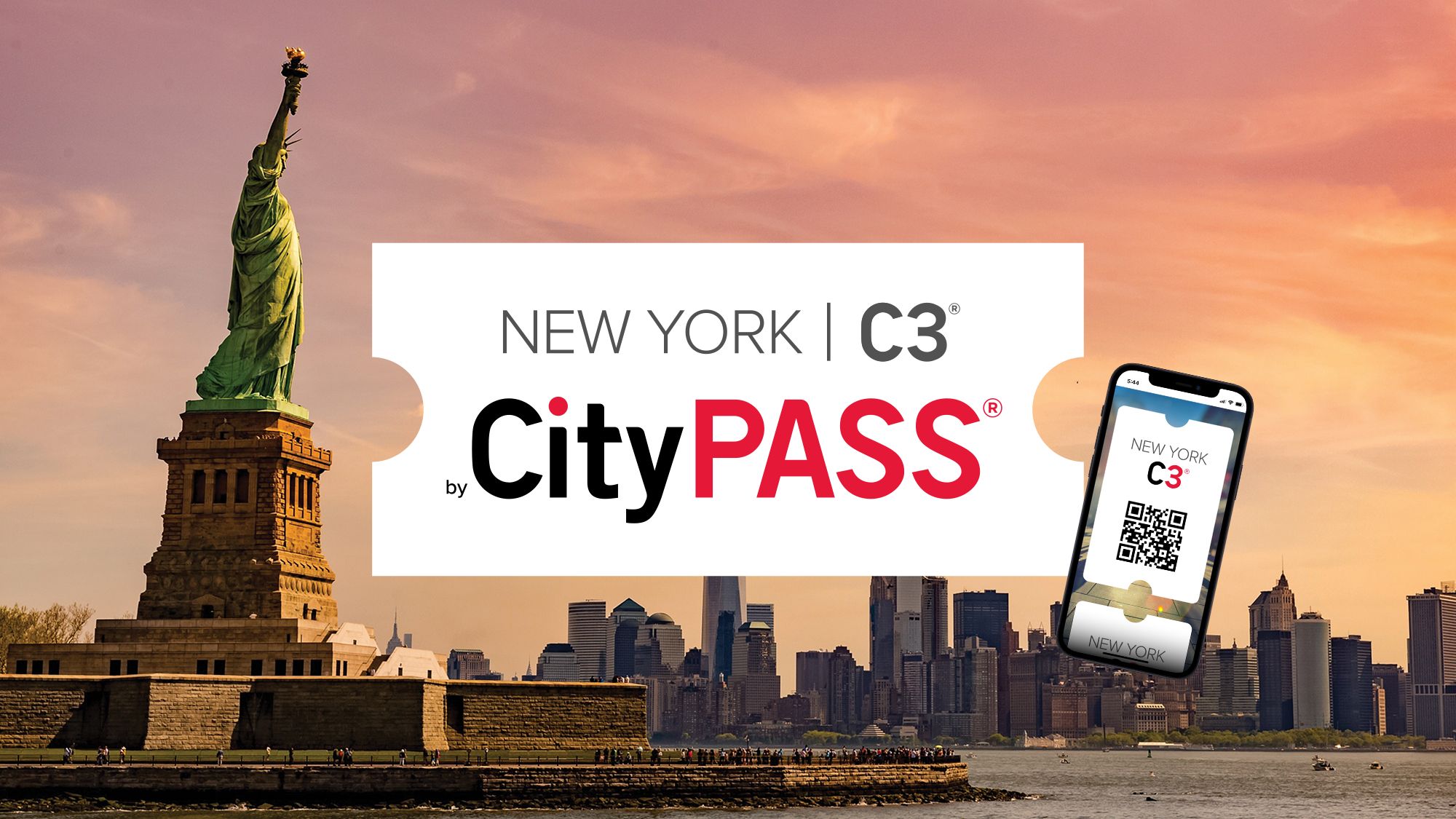 New York C3: City Pass with 3 attractions of your choice