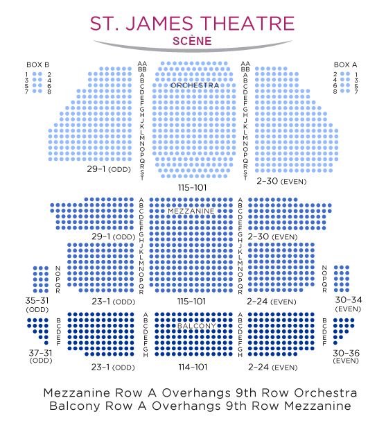 Plan St James Theatre Broadway New York