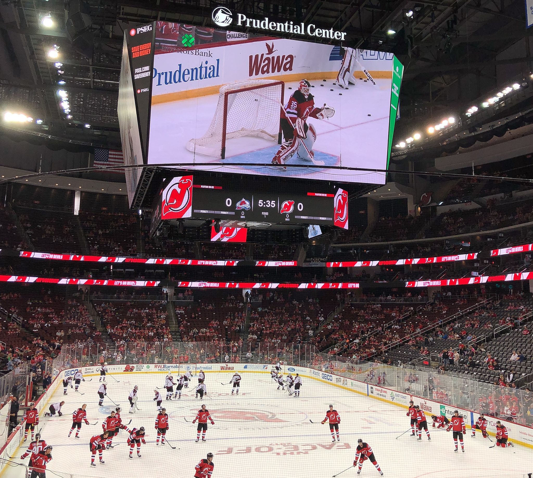 Interior of Prudential Center in Newark