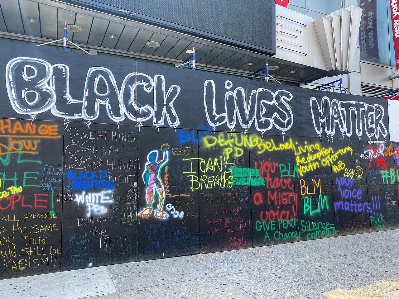 Black Lives Matter graffiti Harlem New York