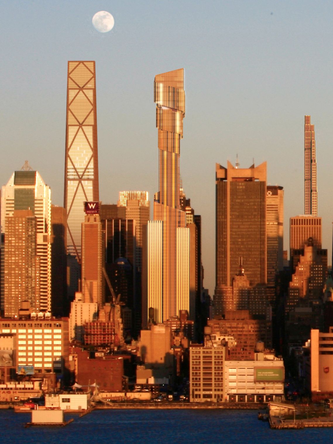 Artist's rendering of Manhattan's skyline with The Torch building.