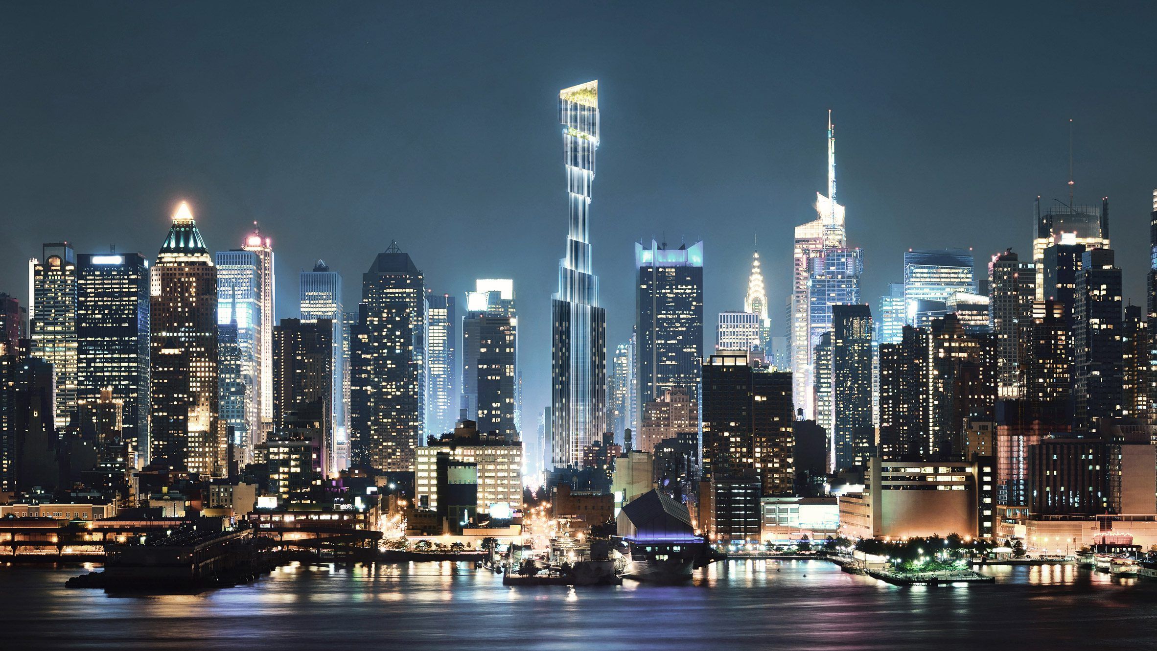 Artist's rendering of Manhattan's skyline with The Torch building.