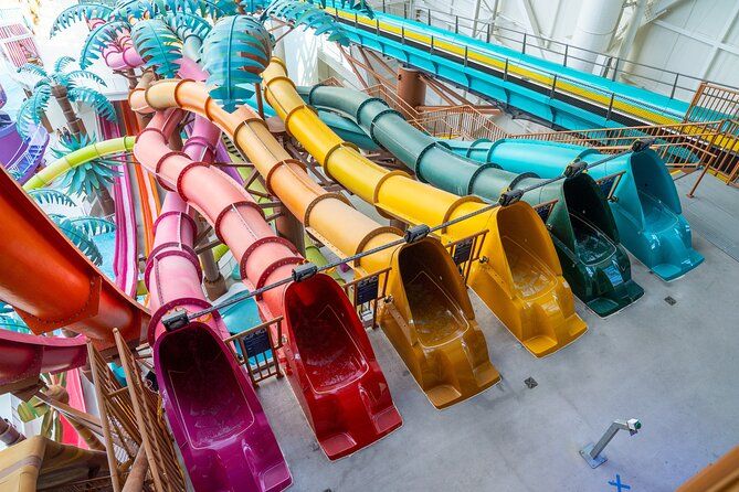 Water slides at DreamWorks Water Park