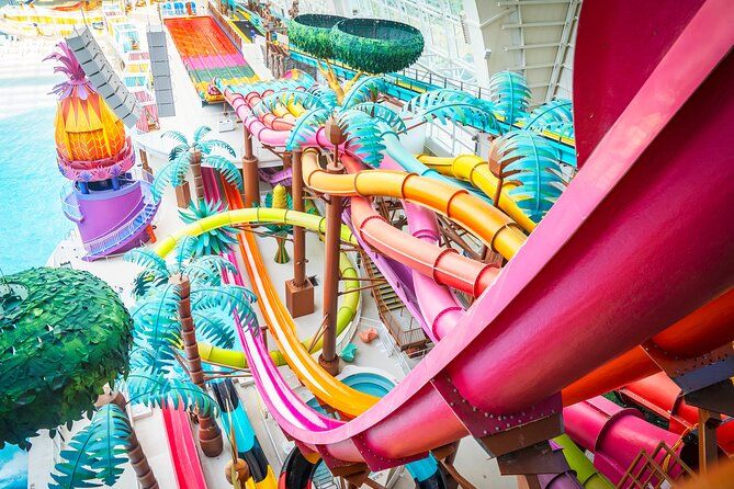 Water slides at DreamWorks Water Park